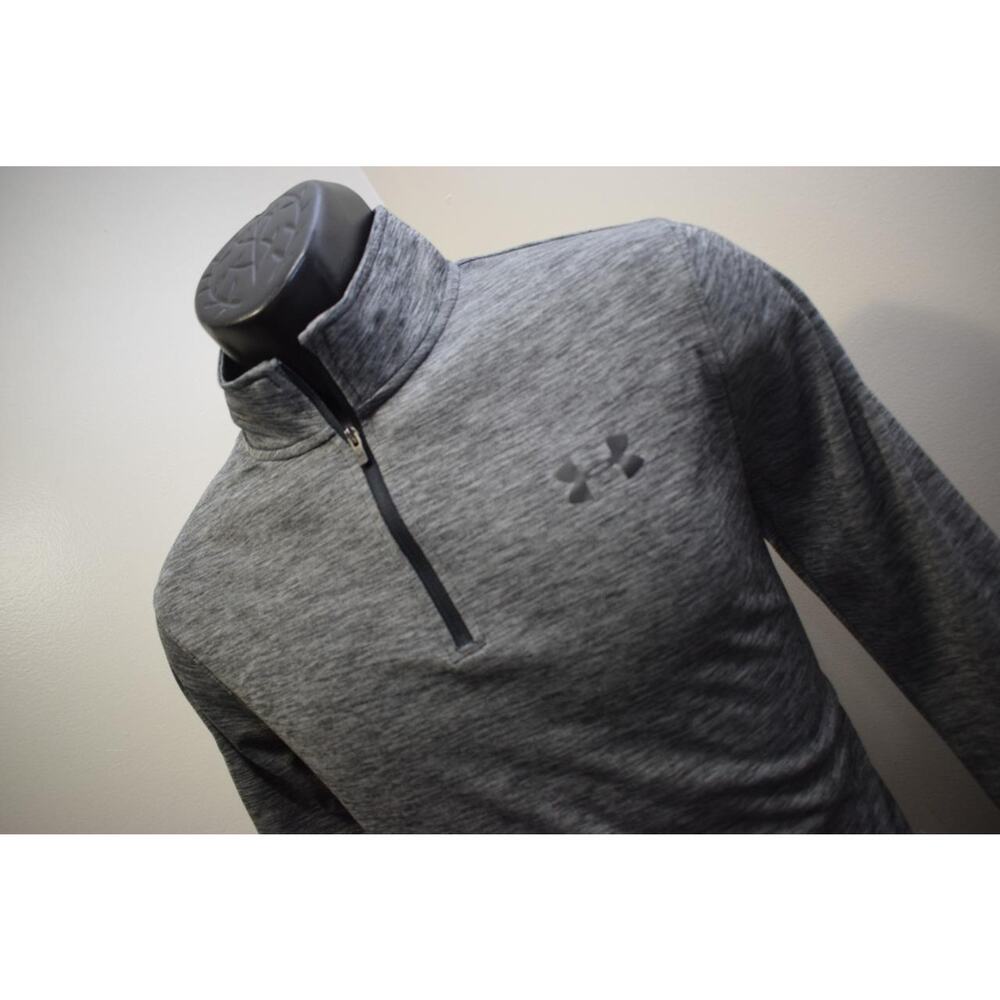 Under Armour Zip Neck Golf Jacket HeatGear‎ Loose Marled Gray Mens Size Small